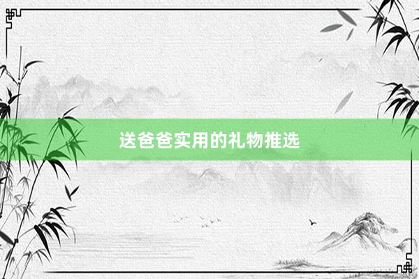 送爸爸实用的礼物推选